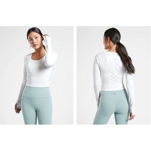 Athleta Bright White Shanti Top 2x NWT